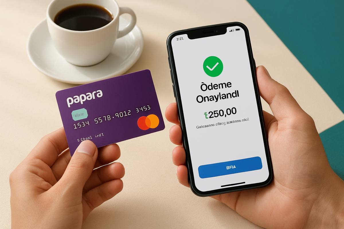 Papara kart ve telefon ödeme onayı